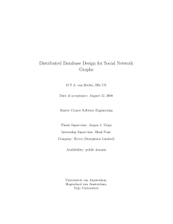 Distributed Database Design for Social Network Graphs - UvA-DARE