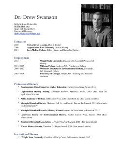 Drew Swanson`s CV - Wright State University