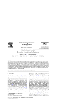 Evolution of mutational robustness