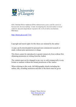 ADMINISTRATIVE JUSTICE AND THE CONTROL OF