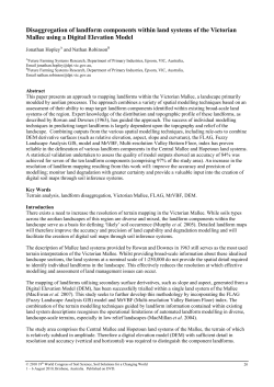 Disaggregation of landform components within land systems of the