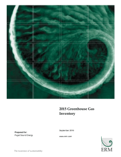 2015 Greenhouse Gas Inventory