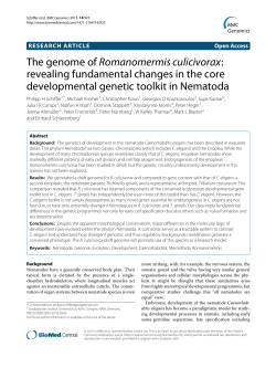 The genome of Romanomermis culicivorax: revealing fundamental