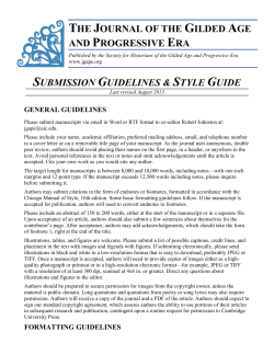 the journal of the gilded age and progressive era submission