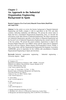 An Approach to the Industrial Organization Engineering Background