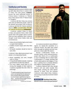 Confucius and Society - Ms. Sanfilippo`s Class