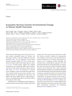 Ecosystem Services Connect Environmental Change to Human
