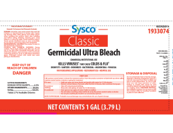 Sysco Classic Germicidal Ultra Bleach