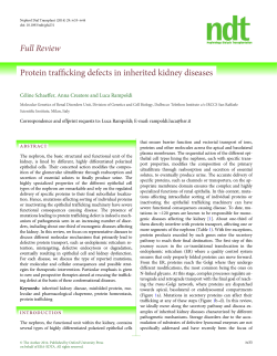 Full Review Protein trafficking defects in inherited kidney diseases