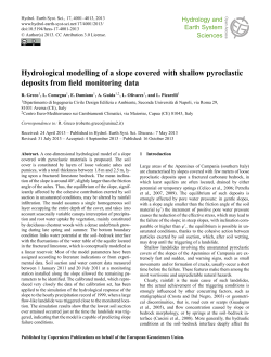 Hydrological modelling of a slope covered with shallow pyroclastic