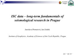 ISC data &ndash; long-term fundamentals of seismological research in