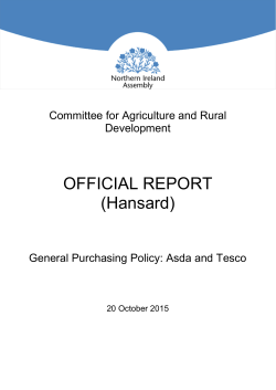 OFFICIAL REPORT (Hansard) - Northern Ireland Assembly Open Data