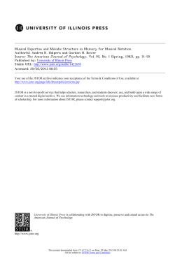 Musical Expertise and Melodic Structure in Memory for Musical