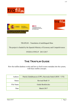 The Trafilm Guide