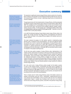 Implementing Energy Efficiency Policies: are IEA Member Countries