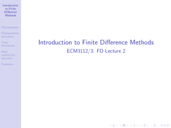 Introduction to Finite Difference Methods
