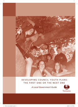 DEVELOPING COUNCIL YOUTH PLANS: THE FIRST ONE OR THE