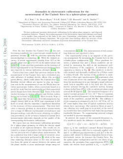 Anomalies in electrostatic calibrations for the measurement of the