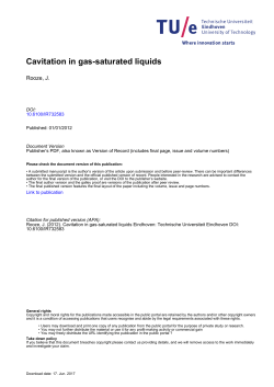 Cavitation in gas-saturated liquids