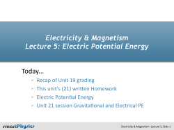 SP Lecture 05 - Electric Potential Energy