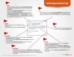 Social Engineering Red Flags