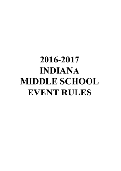 2016-2017 indiana middle school event rules