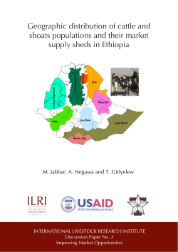 Geographic distribution of cattle and shoats populations