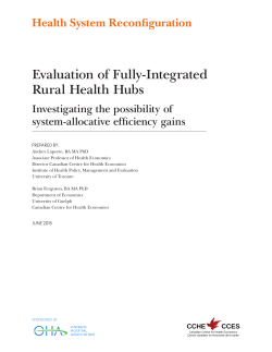 Evaluation of Fully-Integrated Rural Health Hubs