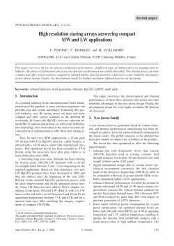 High resolution staring arrays answering compact MW and LW