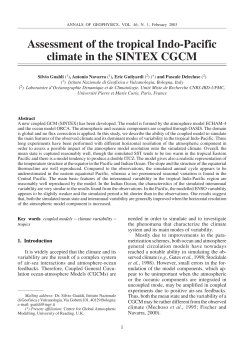 Assessment of the tropical Indo-Pacific climate in the SINTEX CGCM