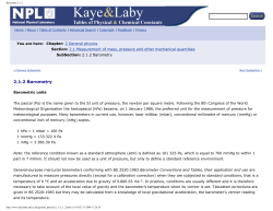 1.0 - Kaye and Laby Online - National Physical Laboratory
