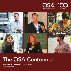 The OSA Centennial