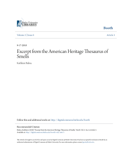 Excerpt from the American Heritage Thesaurus of Smells