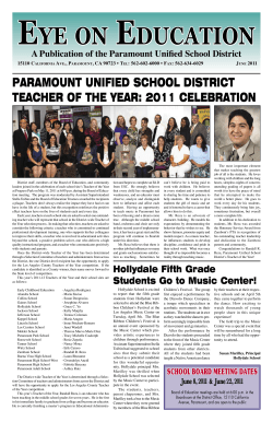 EYE ON EDUCATION - Paramount Chamber of Commerce