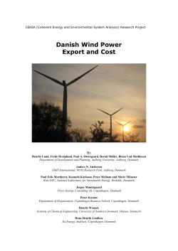 Danish Wind Power Export and Cost