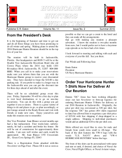 hurricane hunters newsletter