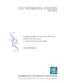 eui working papers - European University Institute