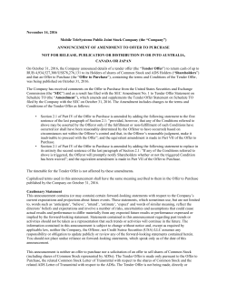 November 14, 2016 Mobile TeleSystems Public Joint Stock