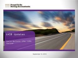 GASB Updates Sept 2014