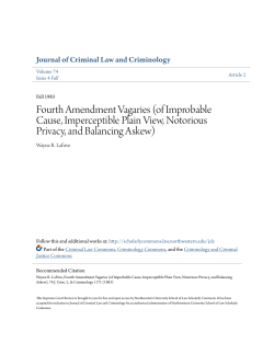 Fourth Amendment Vagaries (of Improbable Cause, Imperceptible