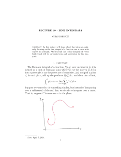 Lecture 26 - Line integrals