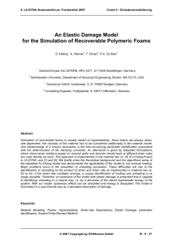 An Elastic Damage Model for the Simulation of Recoverable