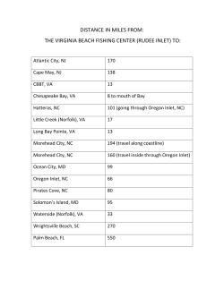 DISTANCE IN MILES FROM: THE VIRGINIA BEACH FISHING