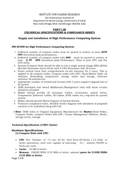 Technical Specifications - Institute for Plasma Research