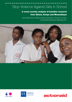 Stop Violence Against Girls in School