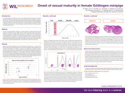 Onset of sexual maturity in female G&ouml;ttingen minipigs