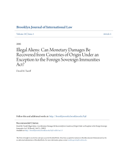 Illegal Aliens: Can Monetary Damages Be