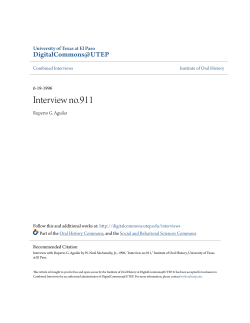 Interview no.911 - DigitalCommons@UTEP