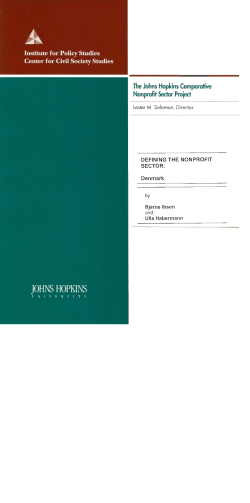 Defining the Nonprofit Sector: Denmark
