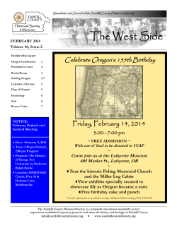 February - Yamhill County Historical Society